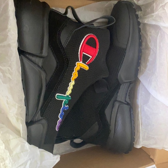 black rainbow champion shoes